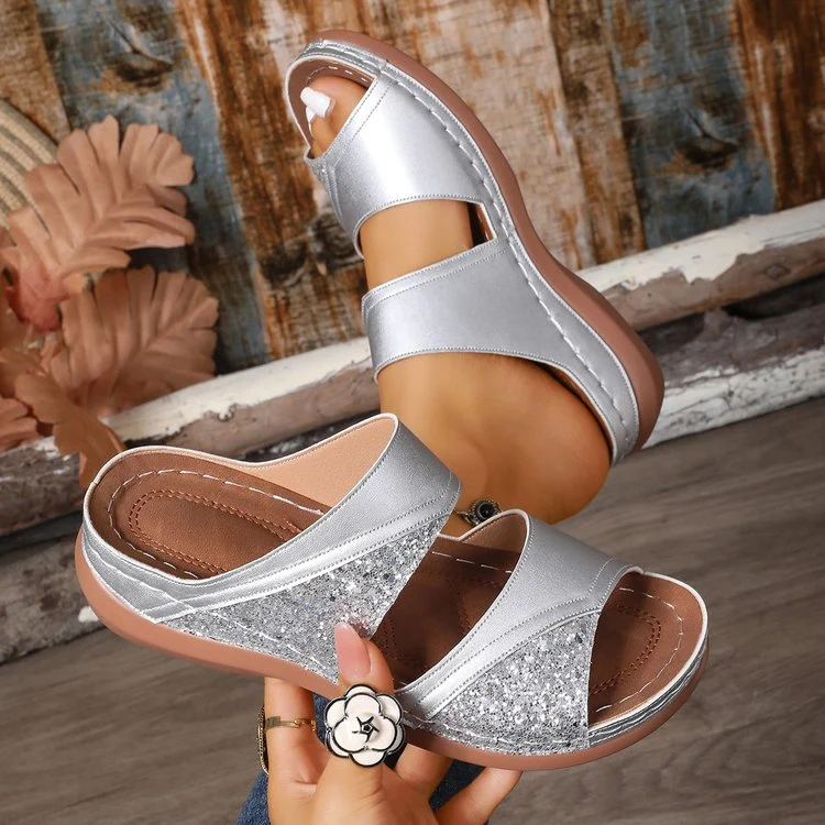 Damen Komfortable Clogs mit modischen Querriemen und ergonomischem Fußbett