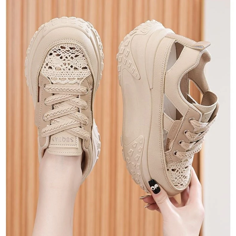 Damen Sportliche Sneaker mit luftiger Netzstruktur und extra hohem Komfort