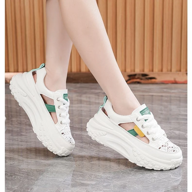 Damen Sportliche Sneaker mit luftiger Netzstruktur und extra hohem Komfort