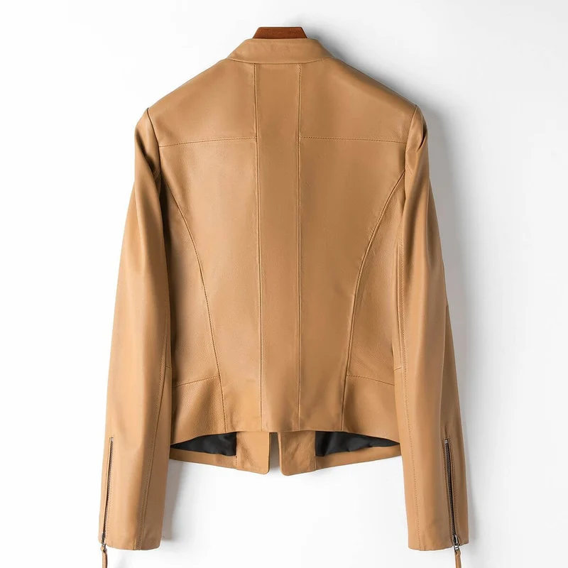 Damen Stilvolle Lederjacke