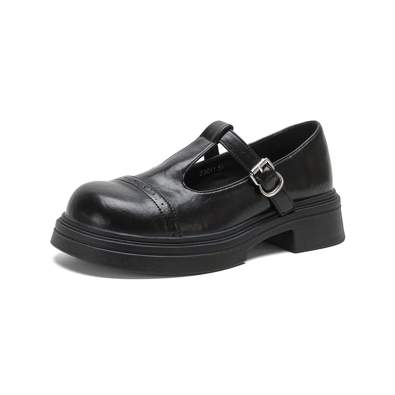 Damen elegante Mary-Jane Schule mit robustem Blockabsatz