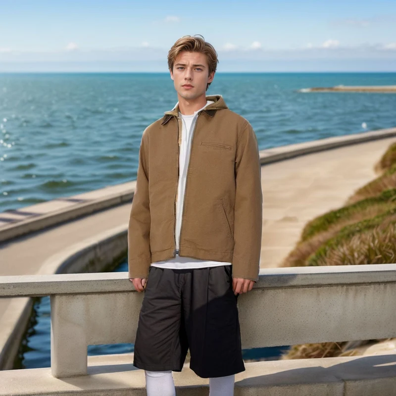 Herren moderne Freizeitjacke mit strukturiertem Design