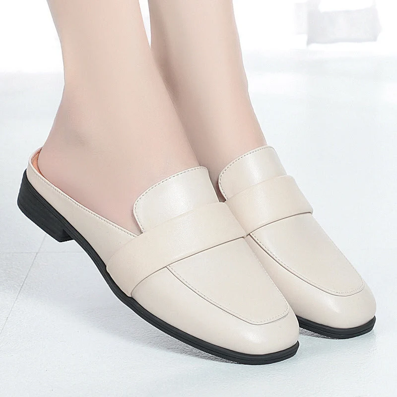 Damen Komfortable Slipper aus hochwertigem Leder mit schickem Riemen Nord Taschen
