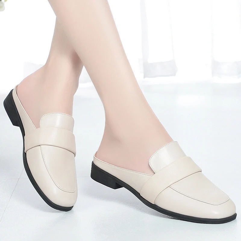 Damen Komfortable Slipper aus hochwertigem Leder mit schickem Riemen Nord Taschen