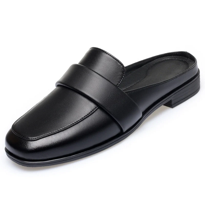 Damen Komfortable Slipper aus hochwertigem Leder mit schickem Riemen Nord Taschen