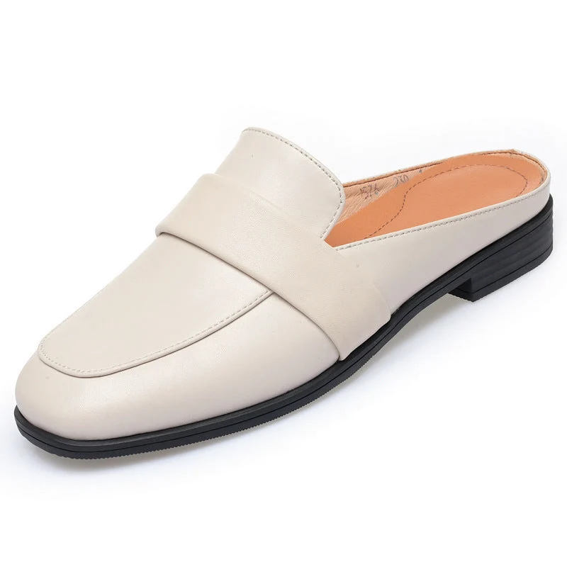 Damen Komfortable Slipper aus hochwertigem Leder mit schickem Riemen Nord Taschen