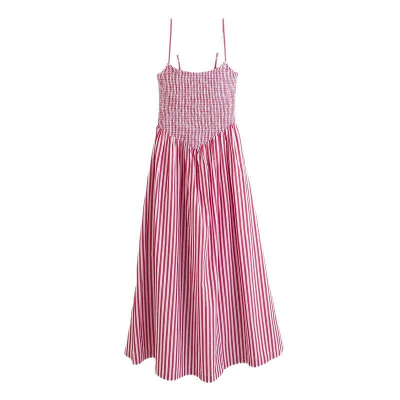 Damen Maxikleid mit floralem Design und elastischem Bund
