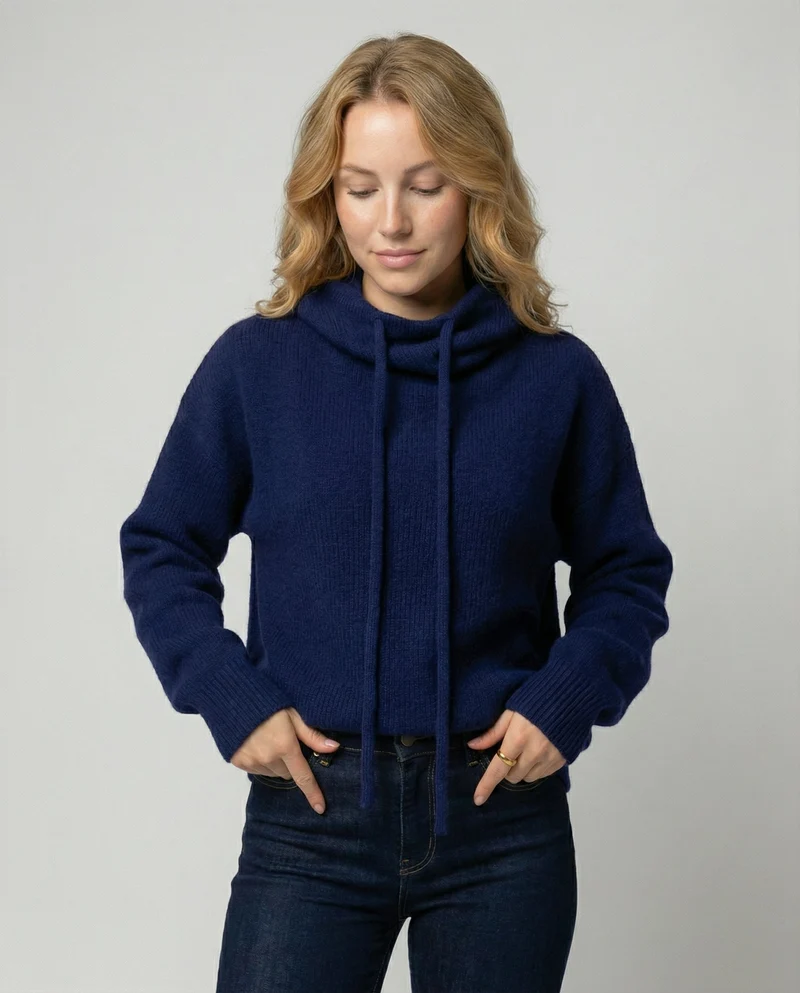 Merinowolle Damen Rollkragenpulli