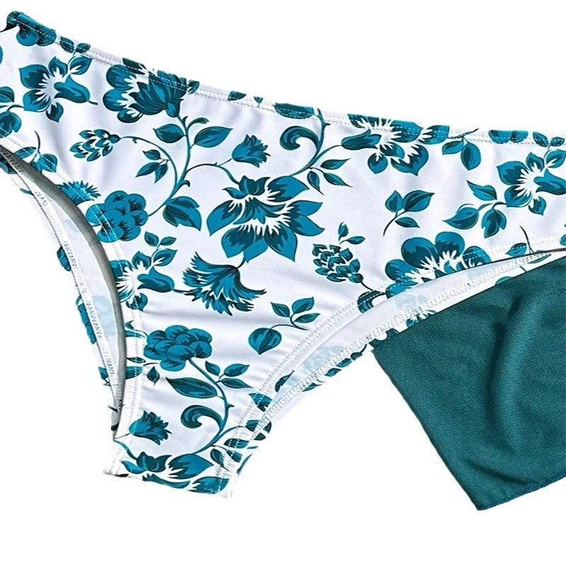 Damen Triangel-Bikini mit seitlichem Wickelrock