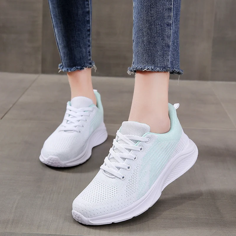 Damen Atmungsaktive Lauf-Sneaker mit rutschfester Sohle und stoßdämpfender Technologie
