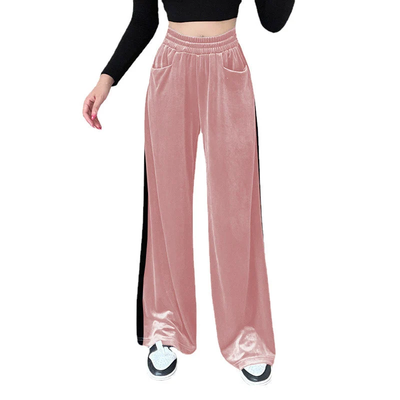 Damen Weite Samt-Hose mit elastischem Bund und praktischen Taschen Nord Taschen