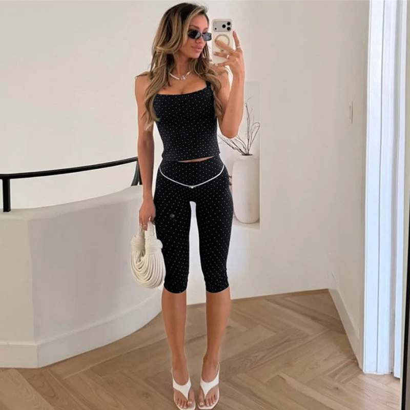 Damen Sportliches Oberteil und Leggings-Set Nord Taschen