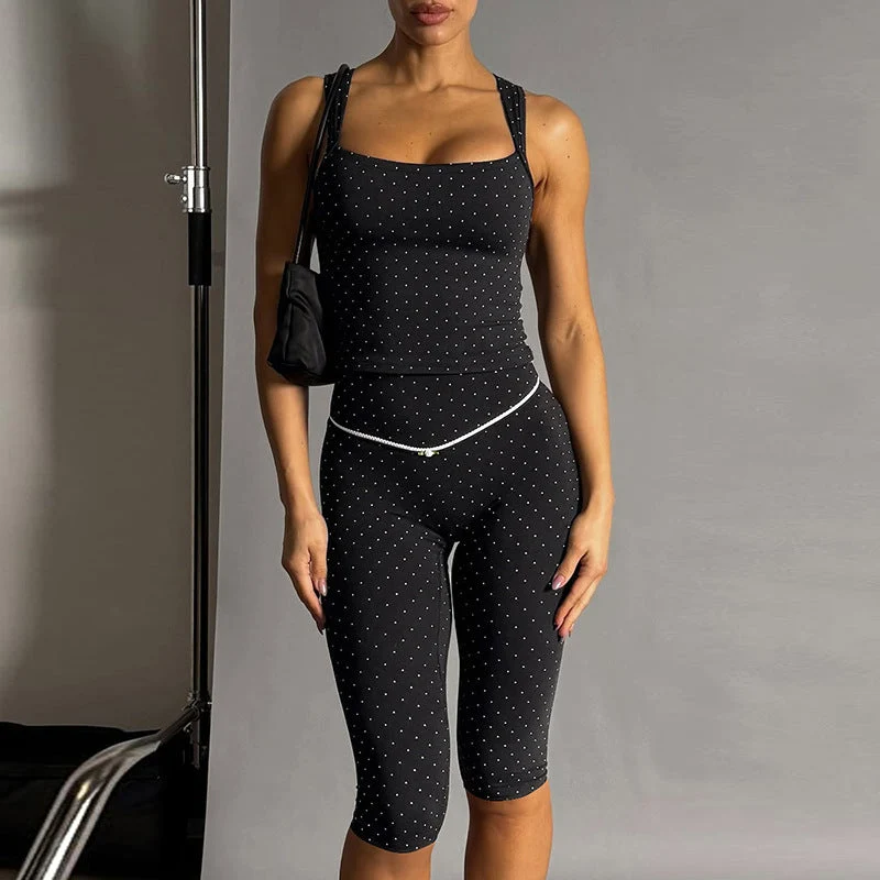 Damen Sportliches Oberteil und Leggings-Set Nord Taschen