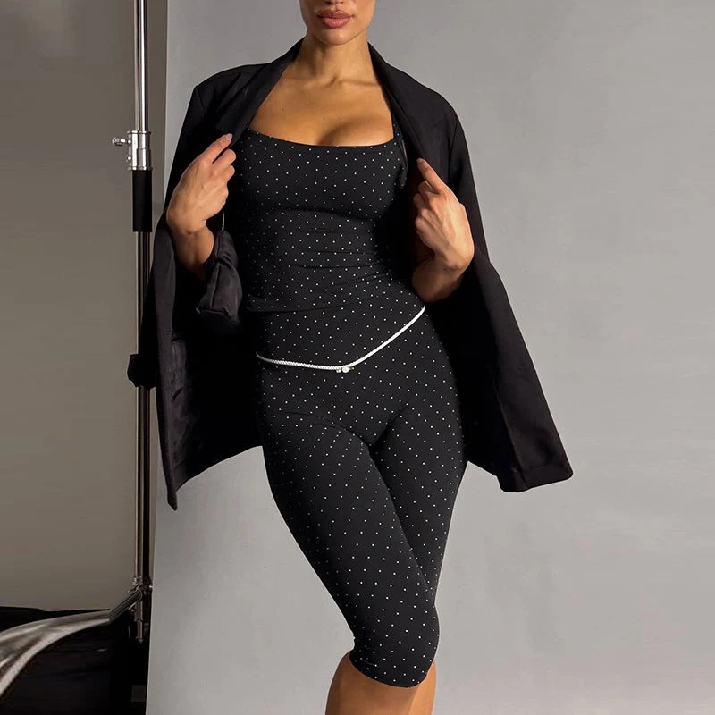 Damen Sportliches Oberteil und Leggings-Set Nord Taschen