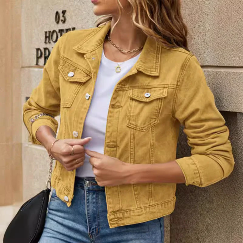 Damen Jeansjacke im modernen Schnitt mit praktischen Taschen