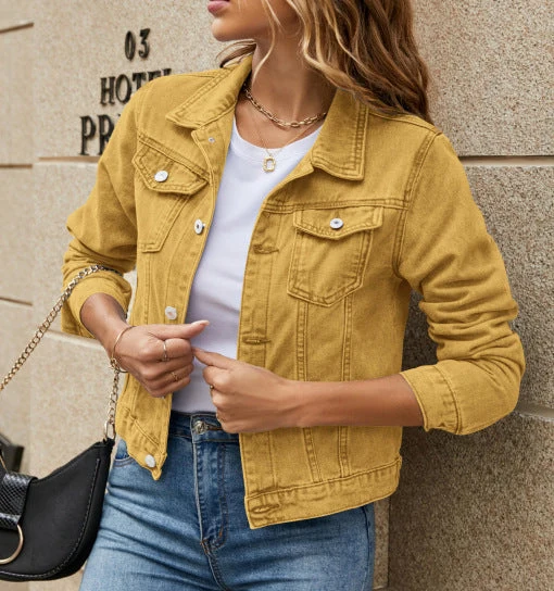 Damen Jeansjacke im modernen Schnitt mit praktischen Taschen