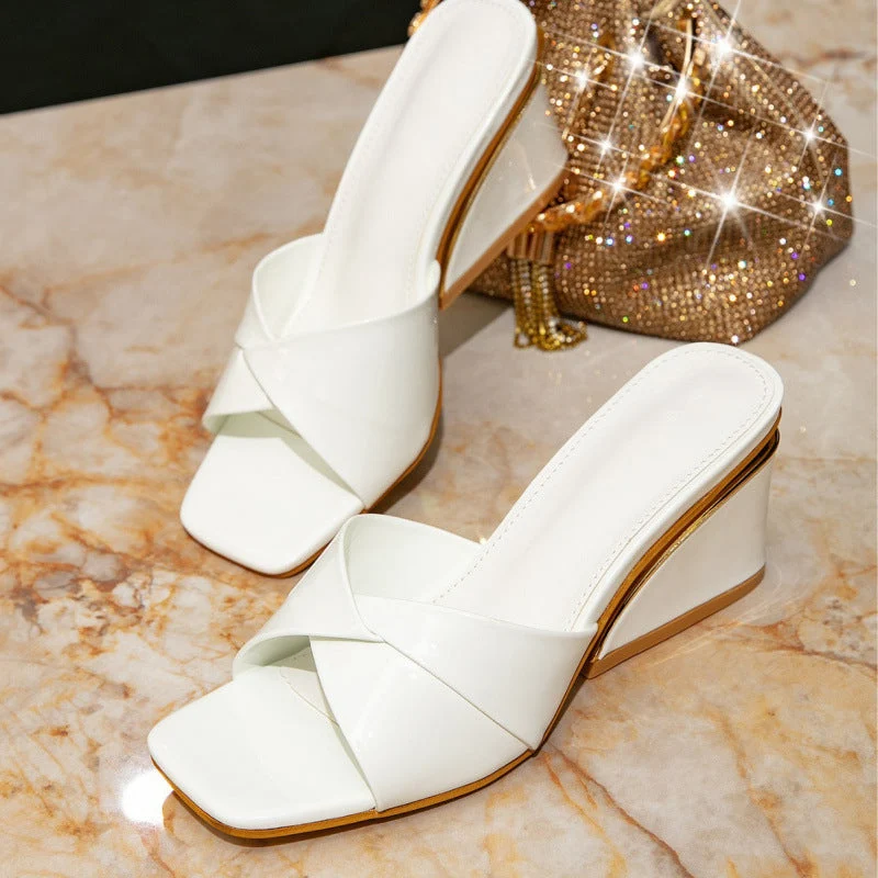 Damen Elegante Mules mit auffälligem Schlange-Design und stabilen Blockabsätzen Nord Taschen