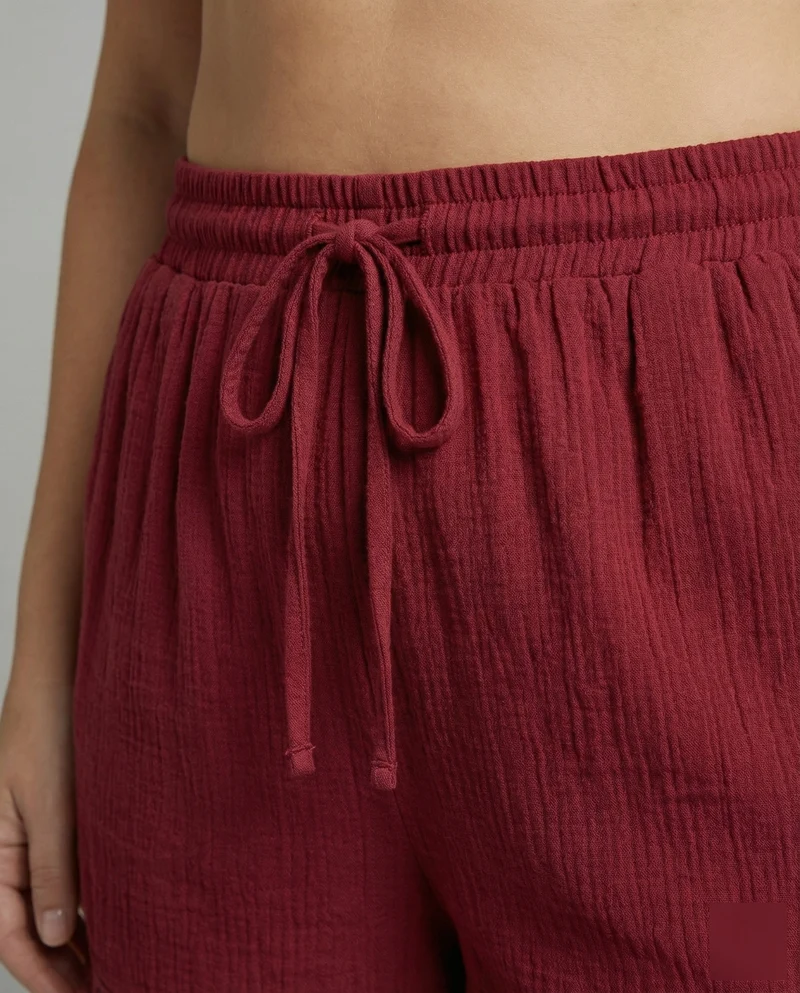 Damen Romantische Häkelspitzen-Bordüre Doppelgaze Doppelgaze-Shorts