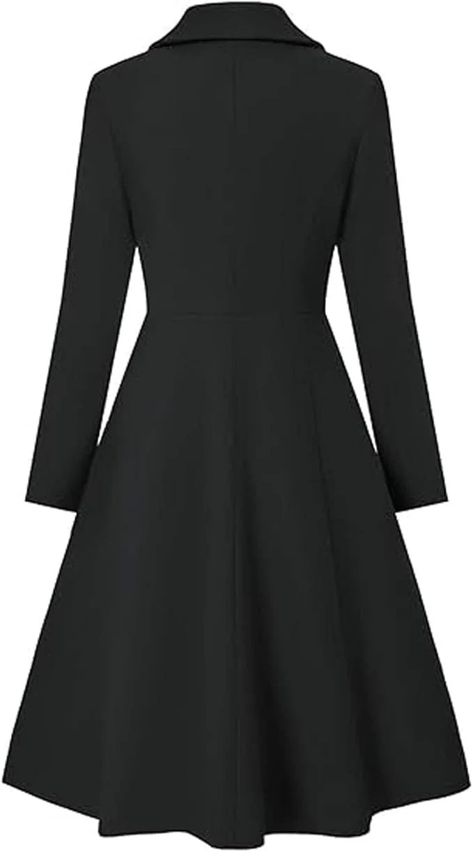 Damen Eleganter Oversize-Mantel mit doppelter Knopfreihe