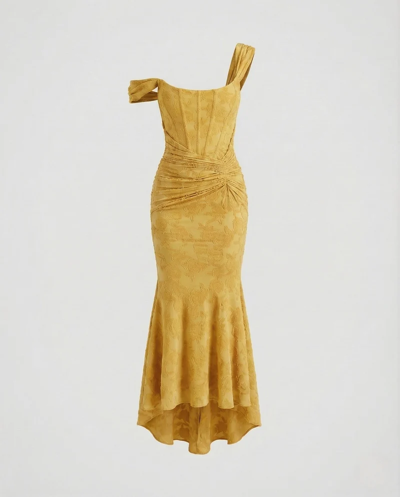 Damen Korsagen Abendkleid Spitze Figurformend