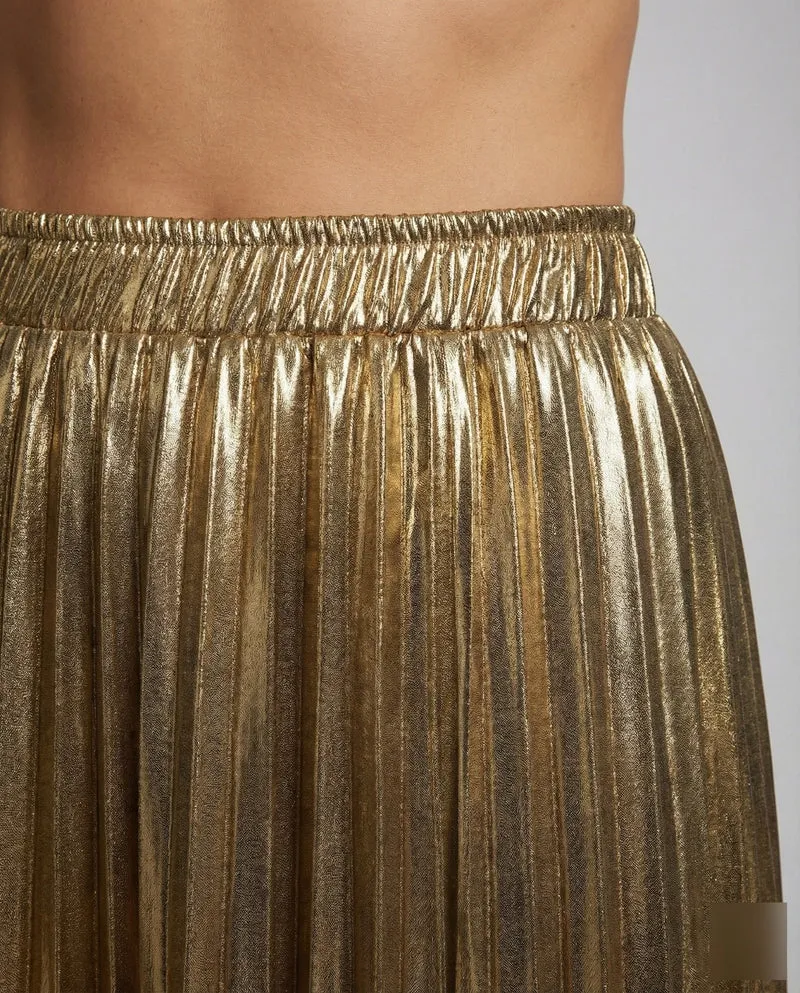 Damen Elegante Feine Messerfalten Plissee Plissierter Maxirock