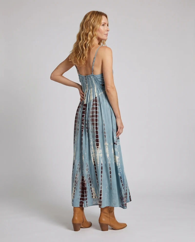 Damen Elegantes Maxikleid mit lässigen Trägern und fließendem Schnitt