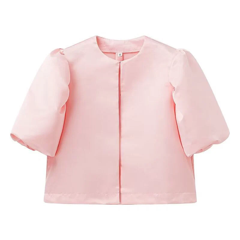 Damen stilvolle Bluse mit puffärmeln