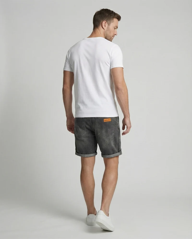 Herren Denim-Bermuda Locker Used Verstärkt