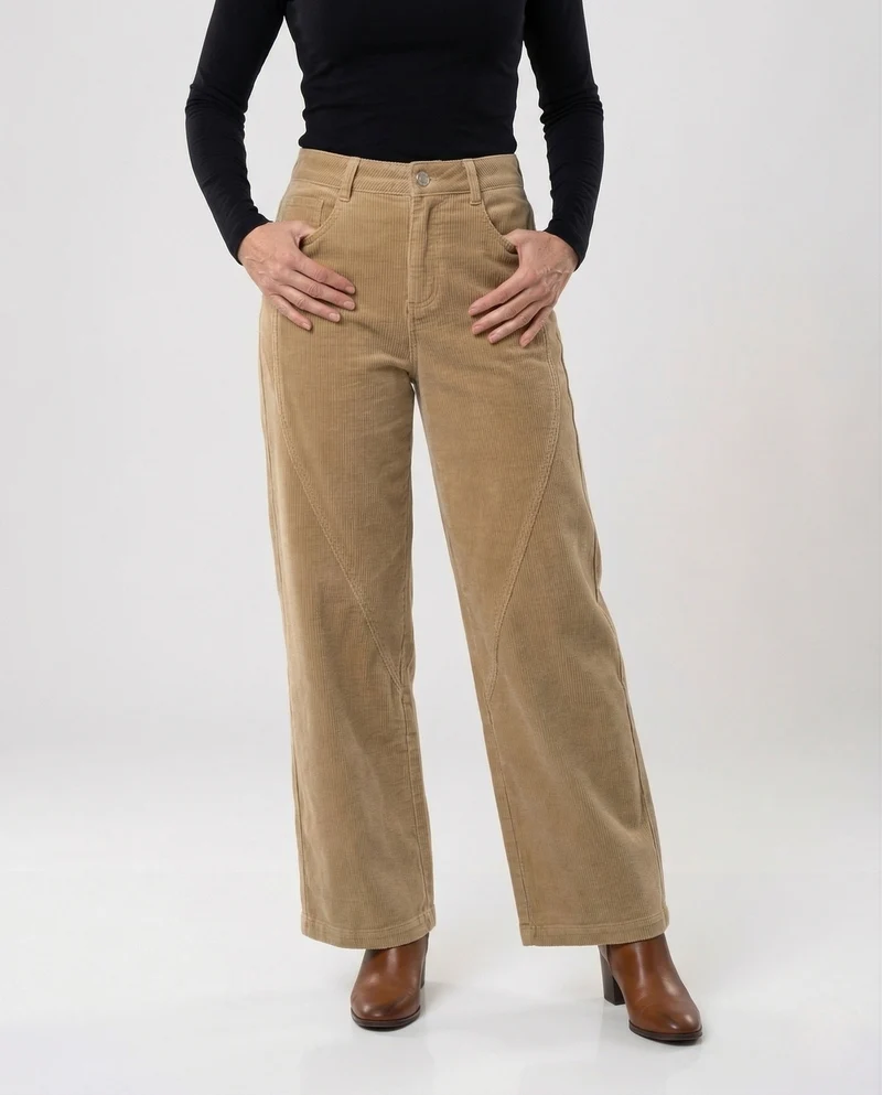 Damen Cordhose weit mit Thermofutter Winter Hose