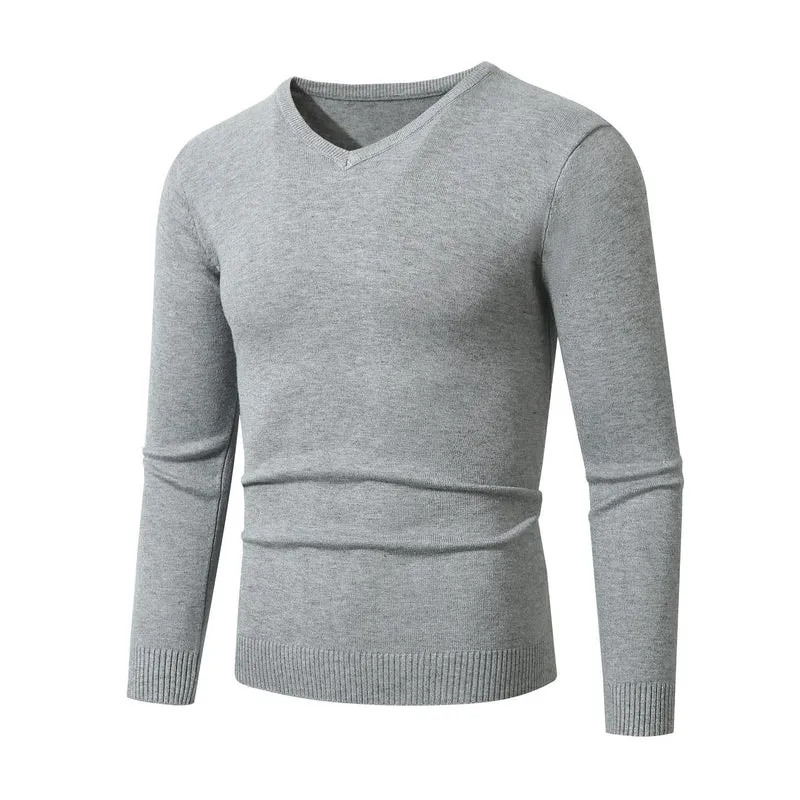 Herren V-Ausschnitt Pullover aus hochwertiger Baumwolle
