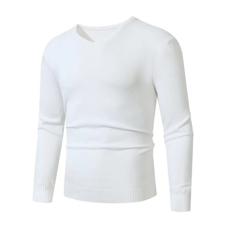Herren V-Ausschnitt Pullover aus hochwertiger Baumwolle