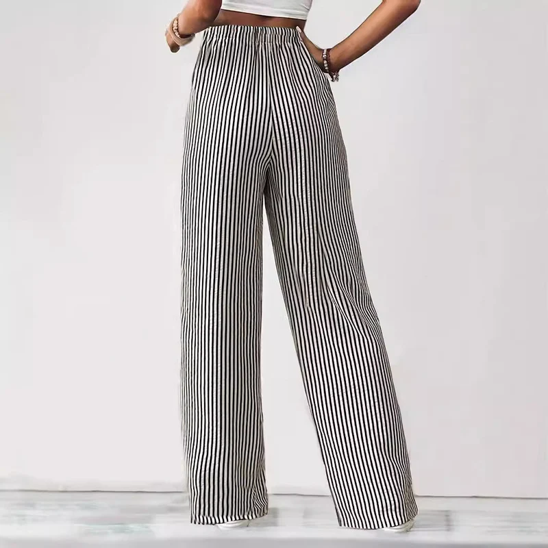 Damen Weite Streifen-Hose