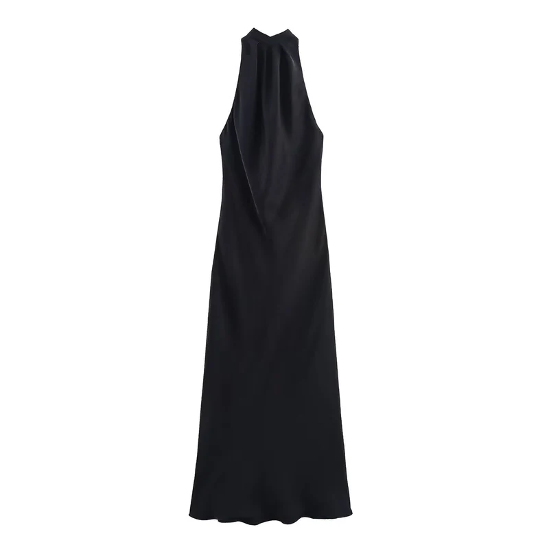 Damen Abendkleid mit elegantem Halterneck-Design und fließendem Schnitt