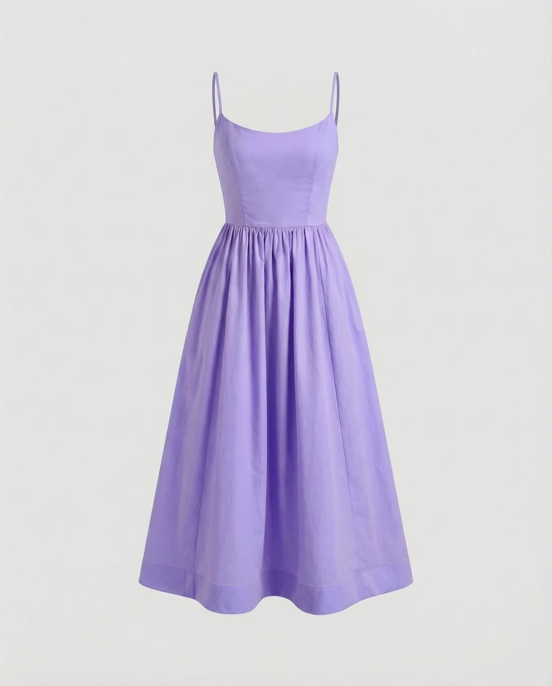 Damen Feminine Korsagen-Stil Midikleid