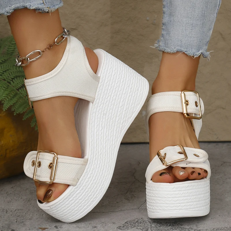 Damen Wedge-Sandalen mit rutschfestem Riemendesign und bequemem Fußbett Nord Taschen