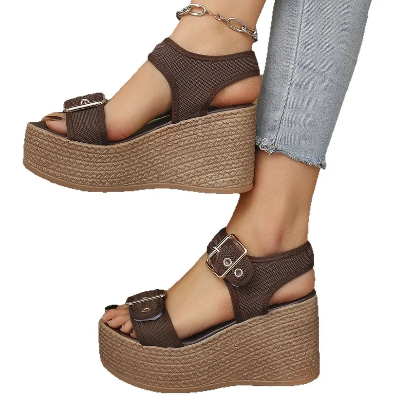 Damen Wedge-Sandalen mit rutschfestem Riemendesign und bequemem Fußbett Nord Taschen