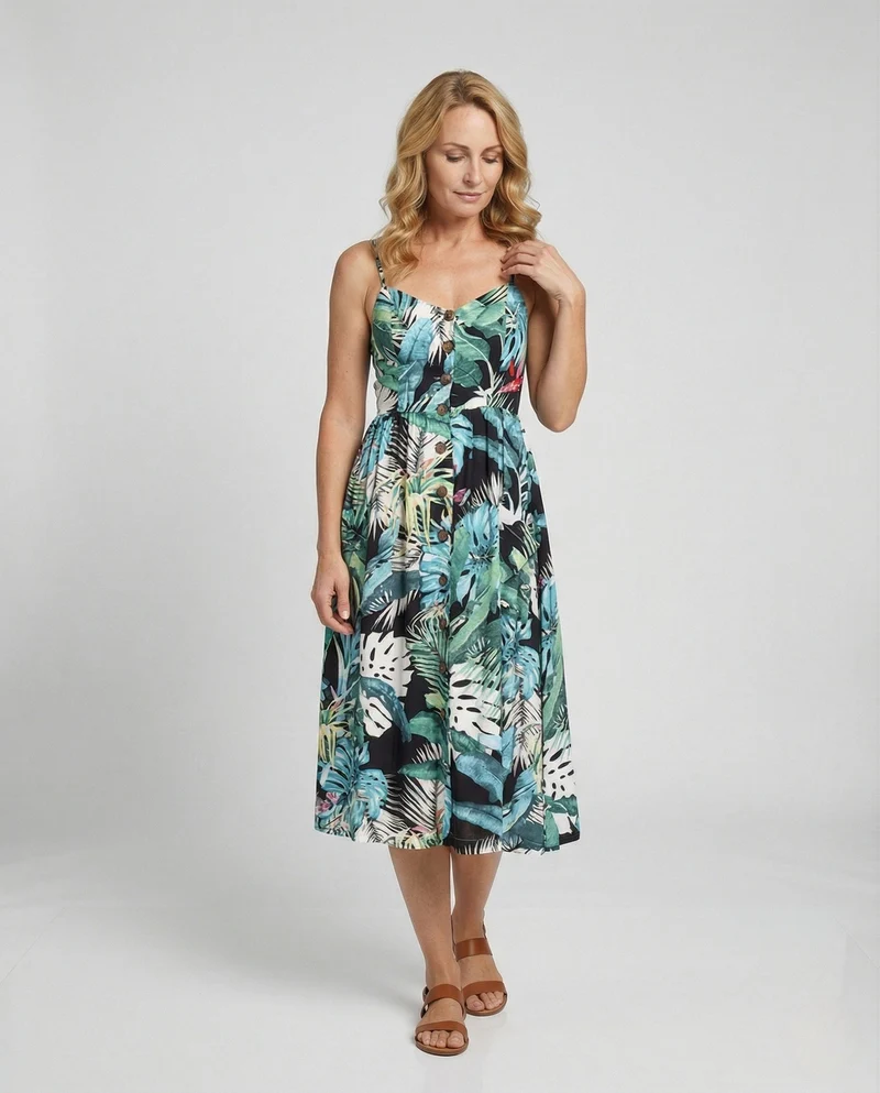 Freizeitkleid Damen Midikleid Träger