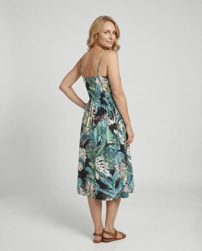 Freizeitkleid Damen Midikleid Träger