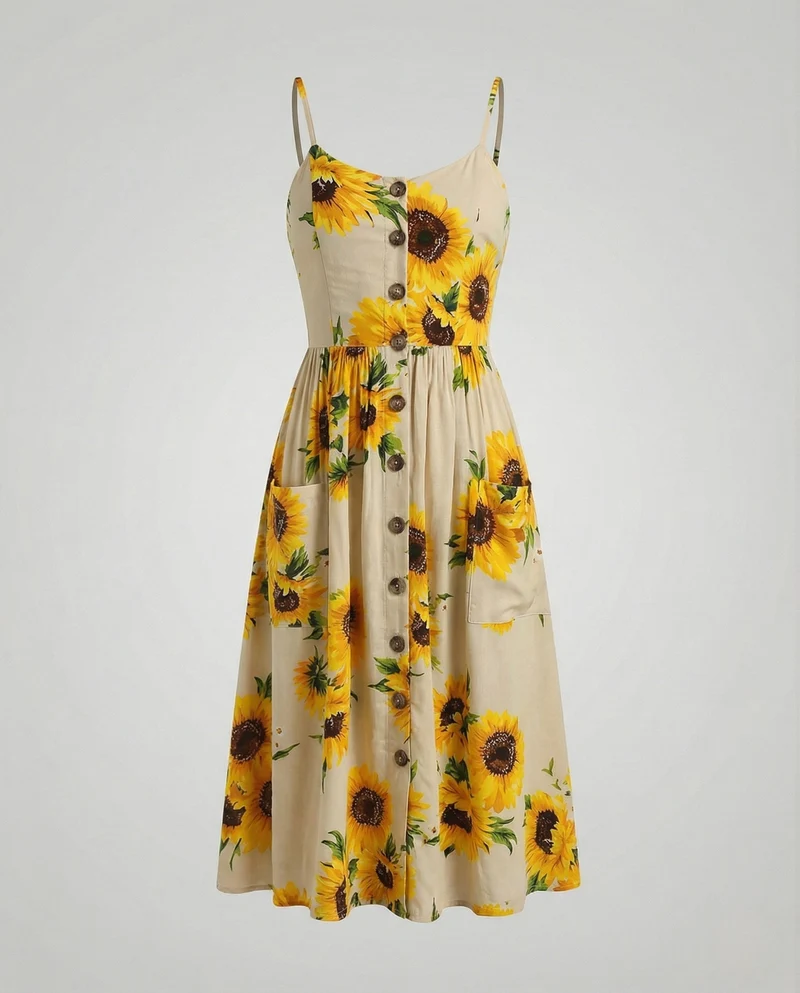 Freizeitkleid Damen Midikleid Träger