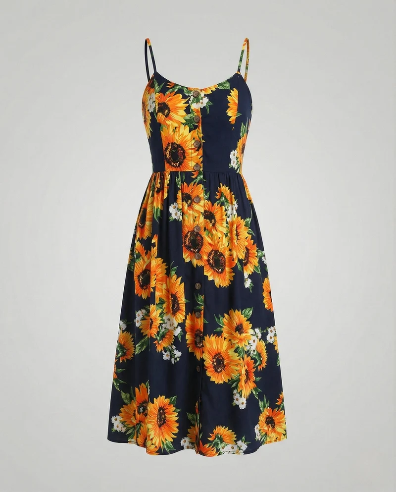 Freizeitkleid Damen Midikleid Träger