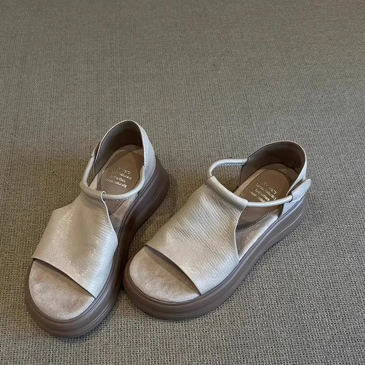 Damen bequeme Sandalen mit elastischem Riemen und komfortablem Fußbett