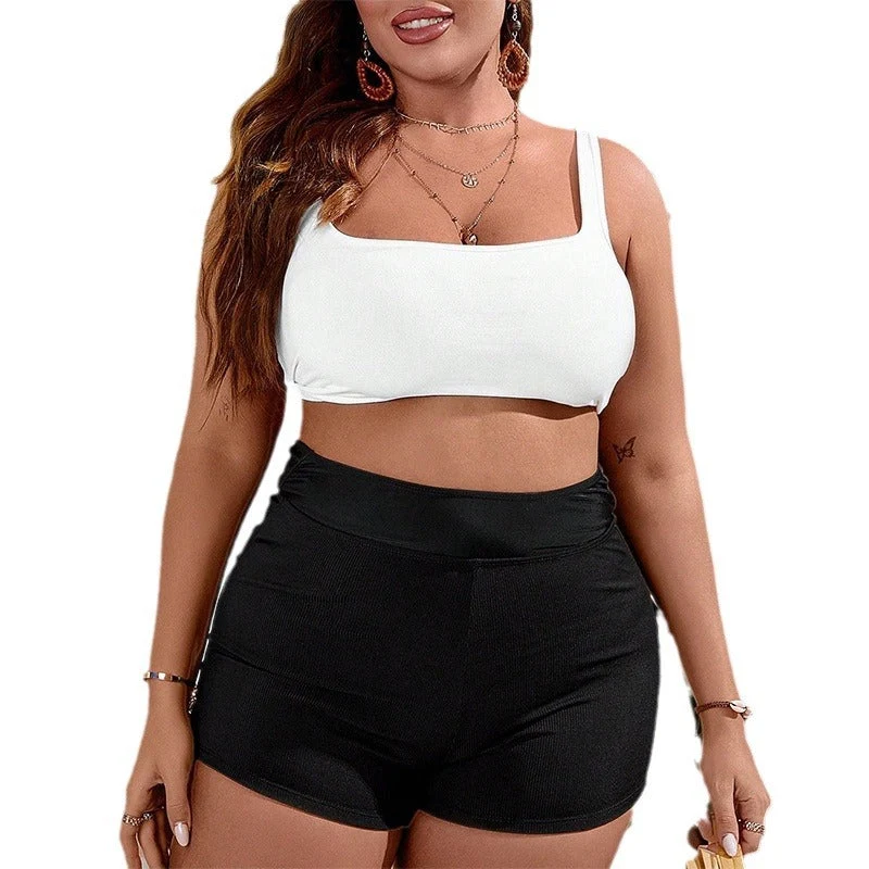 Damen Hochtaillierte Sport-Shorts Nord Taschen