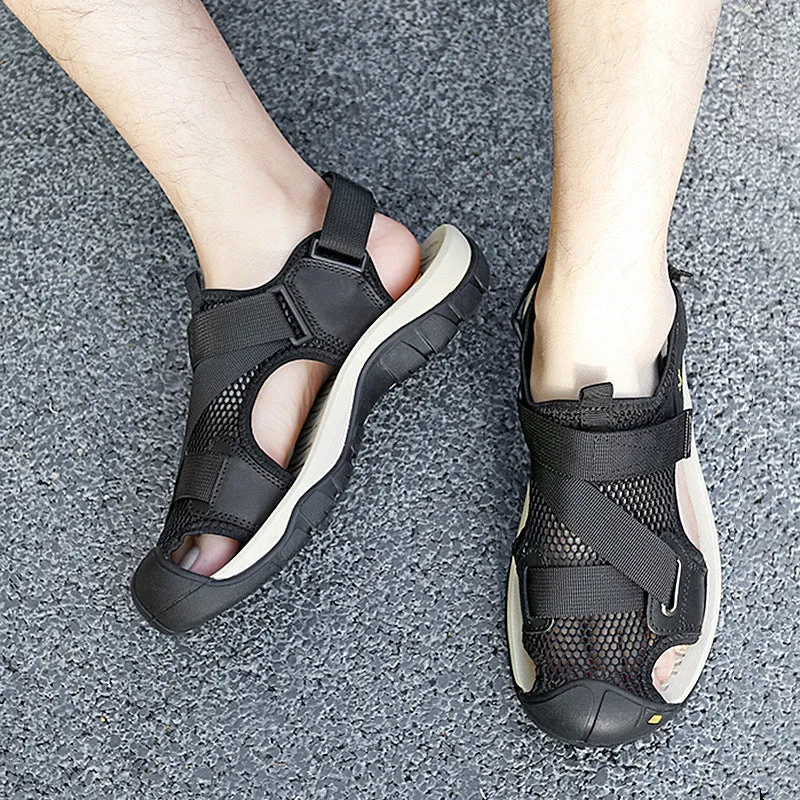 Herren Outdoor Sandalen mit rutschfester Sohle und verstellbarem Riemensystem