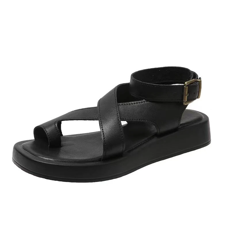 Damen Komfortable Zehentrenner-Sandalen mit verstellbarem Riemendesign