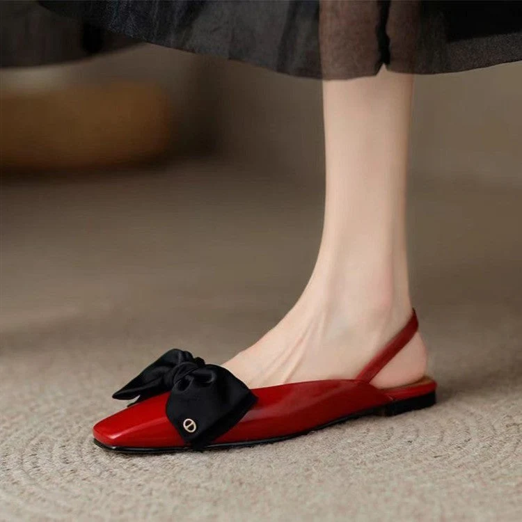 Damen Slingback-Ballerinas mit dekorativem Schleifenakzent Nord Taschen
