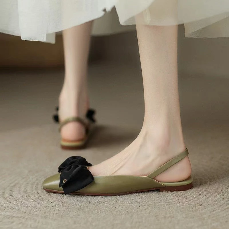 Damen Slingback-Ballerinas mit dekorativem Schleifenakzent Nord Taschen