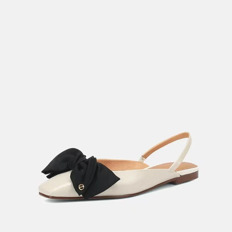 Damen Slingback-Ballerinas mit dekorativem Schleifenakzent Nord Taschen