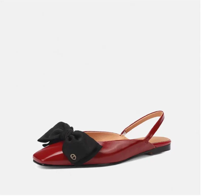 Damen Slingback-Ballerinas mit dekorativem Schleifenakzent Nord Taschen