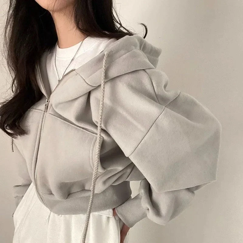 Stilvoller Kurzer Kapuzenpullover