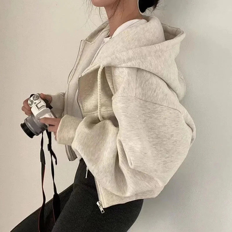 Stilvoller Kurzer Kapuzenpullover